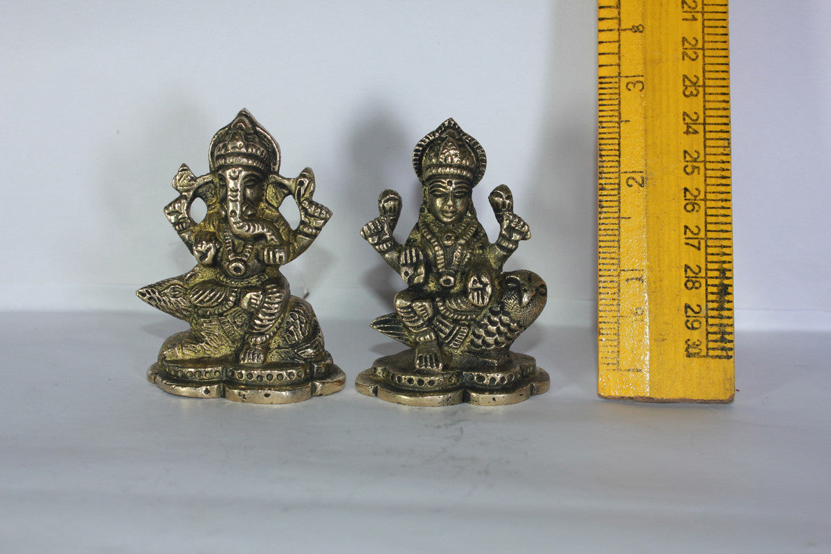 Brass Laxmi Ganesh Idol Statue