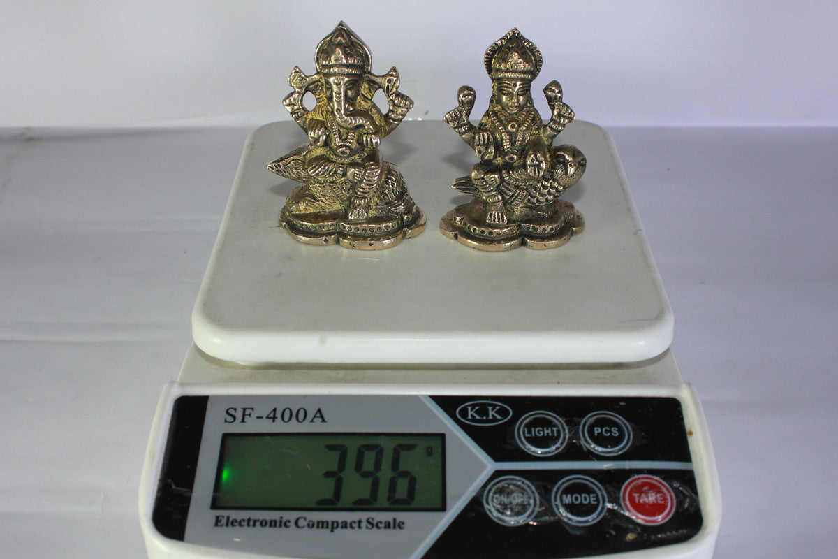 Brass Laxmi Ganesh Idol Statue