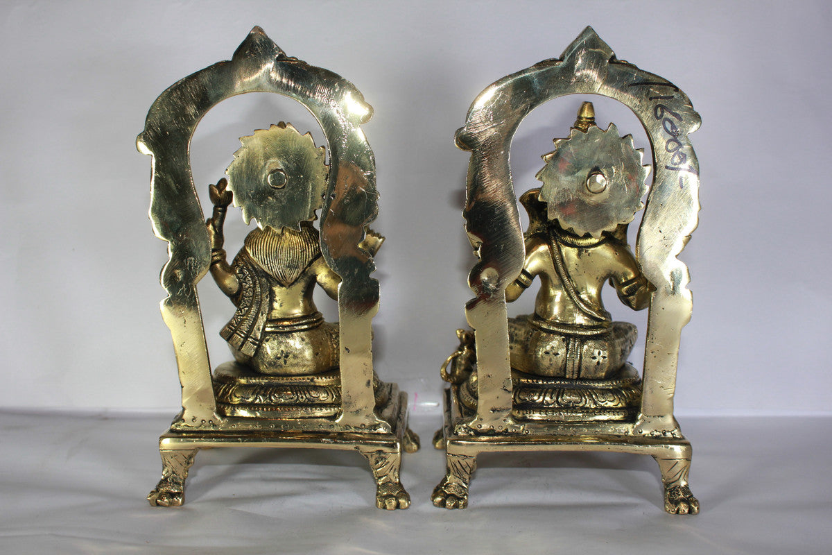 Brass Laxmi Ganesh God Idol Statue