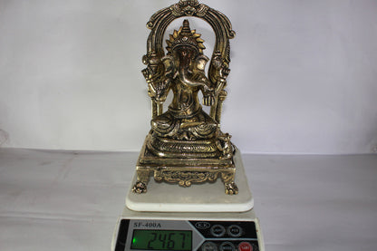 Brass Laxmi Ganesh God Idol Statue