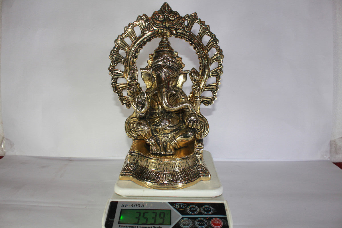 Brass Laxmi Ganesh Idol Statue