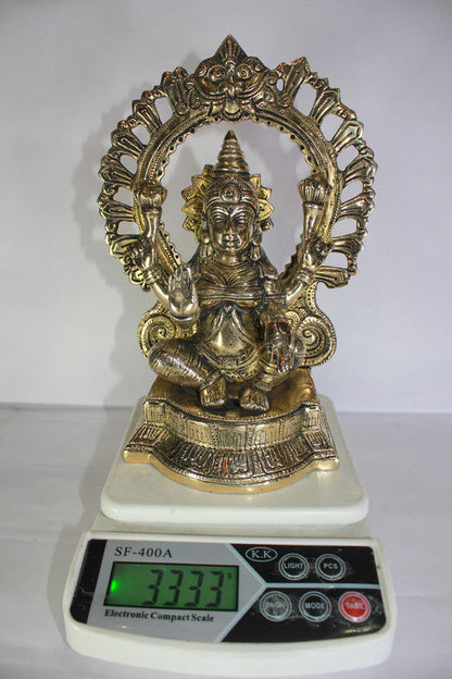 Brass Laxmi Ganesh Idol Statue