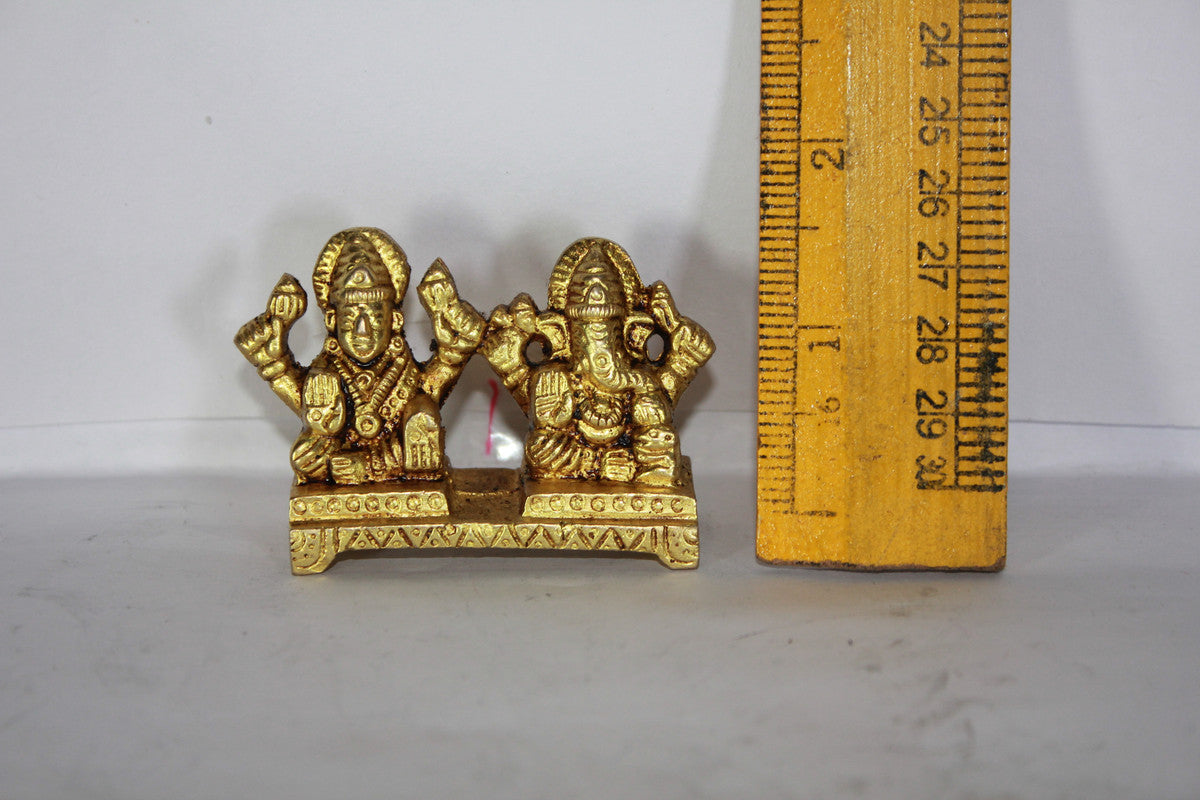 Brass Laxmi Ganesh God Idol Statue