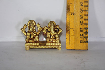 Brass Laxmi Ganesh God Idol Statue