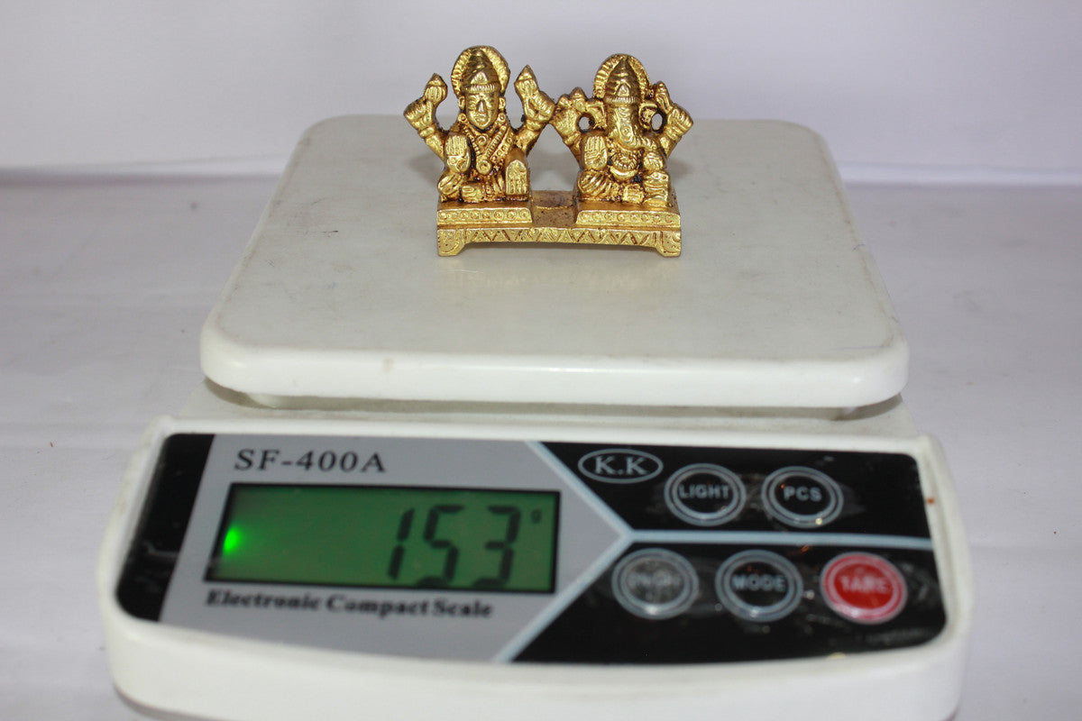 Brass Laxmi Ganesh God Idol Statue