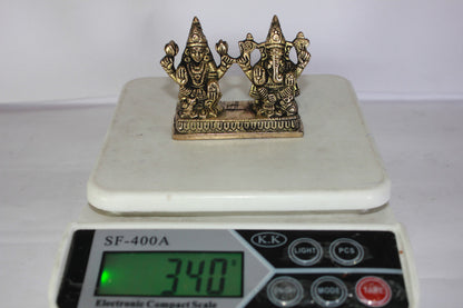 Brass Laxmi Ganesh God Idol Statue