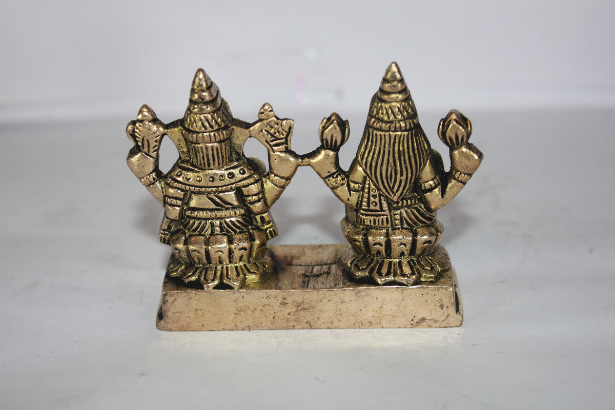 Brass Laxmi Ganesh God Idol Statue