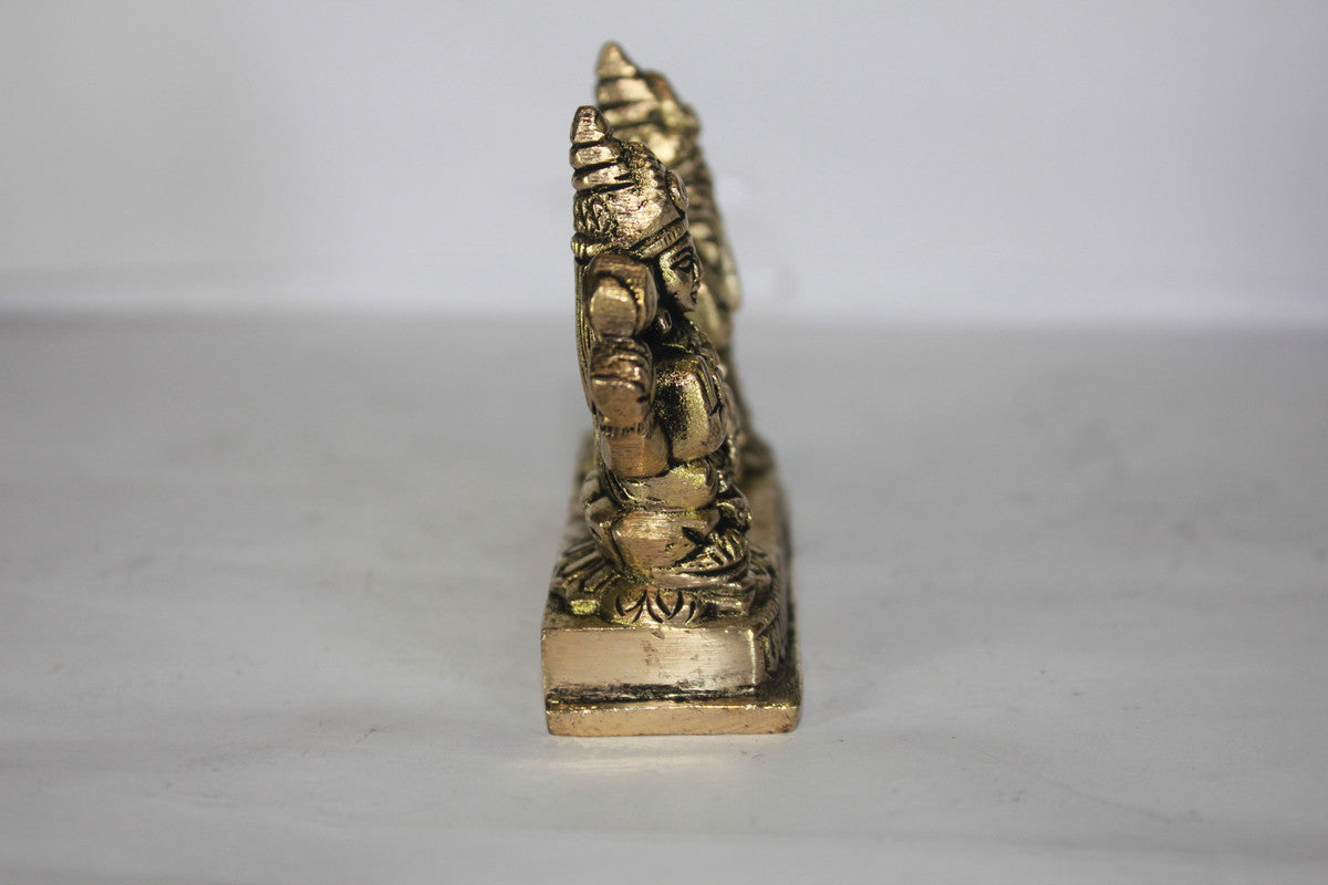 Brass Laxmi Ganesh God Idol Statue