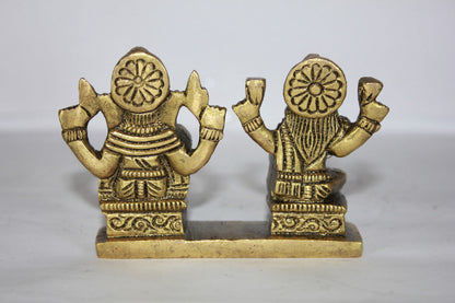 Brass Laxmi Ganesh God Idol Statue