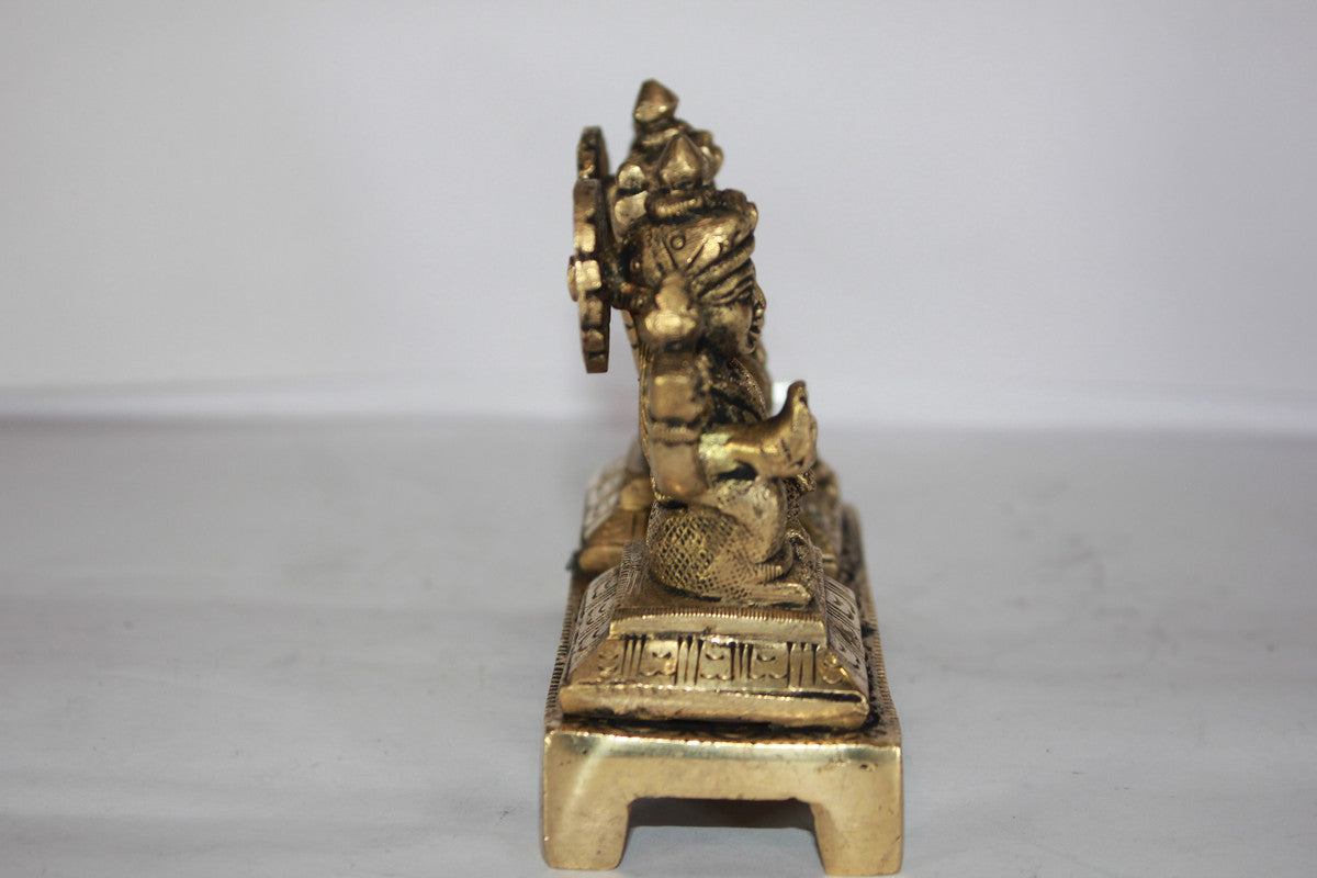 Brass Laxmi Ganesh God Idol Statue