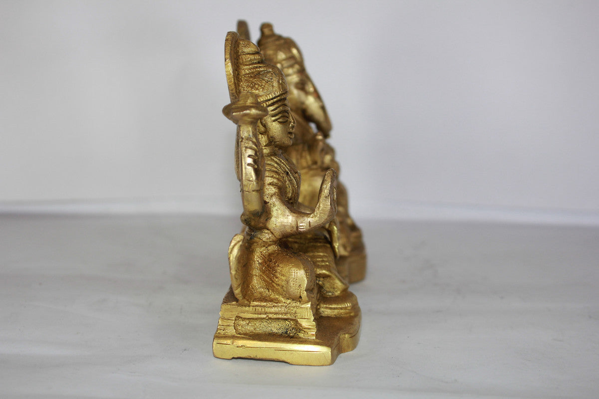 Brass Laxmi Ganesh God Idol Statue