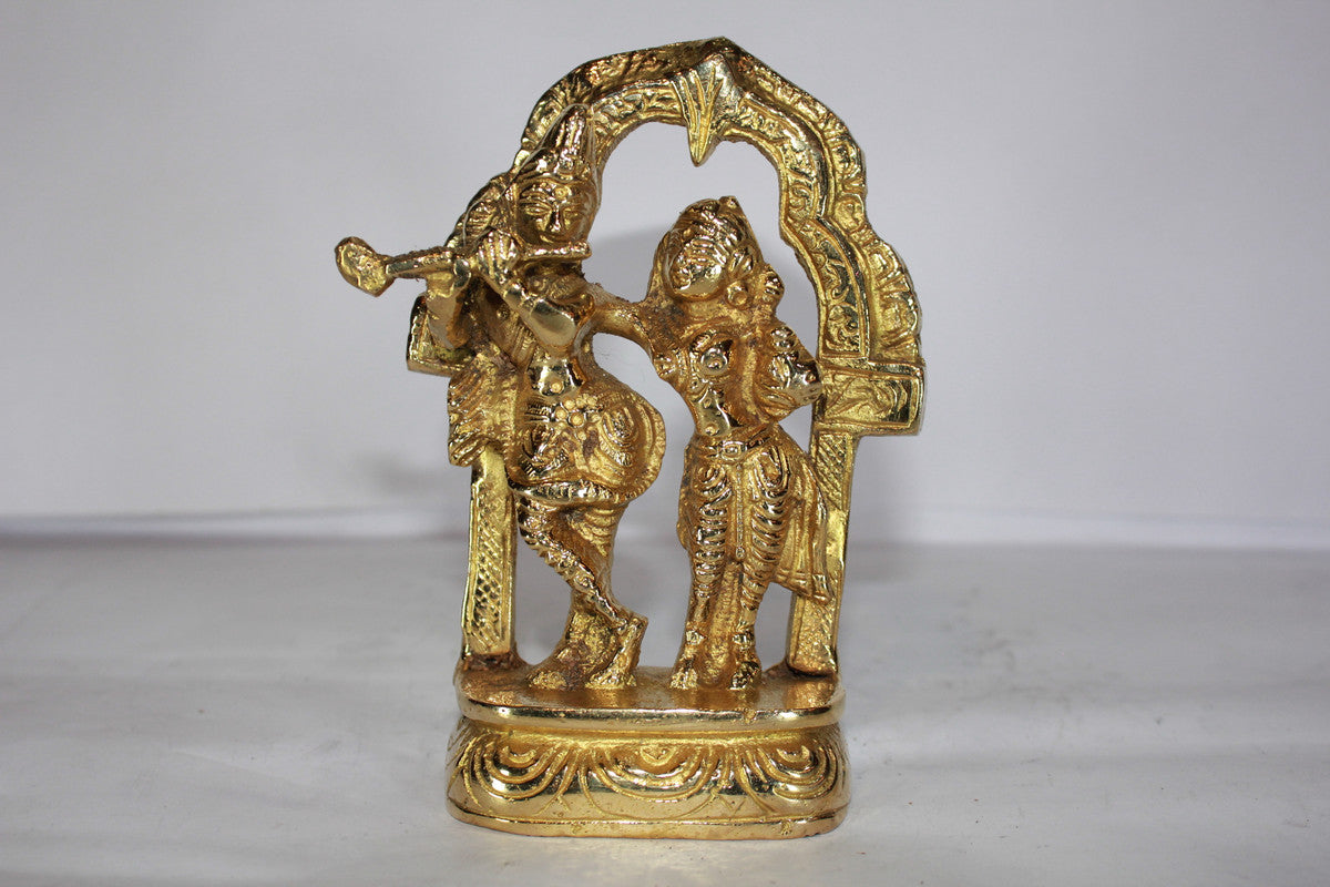 Brass Radha Krishna Idol 500g