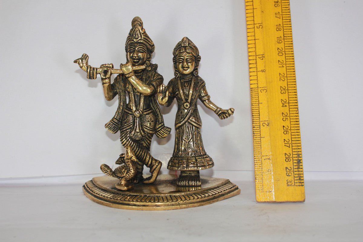 Brass Radha Krishna Idol