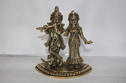 Brass Radha Krishna Idol