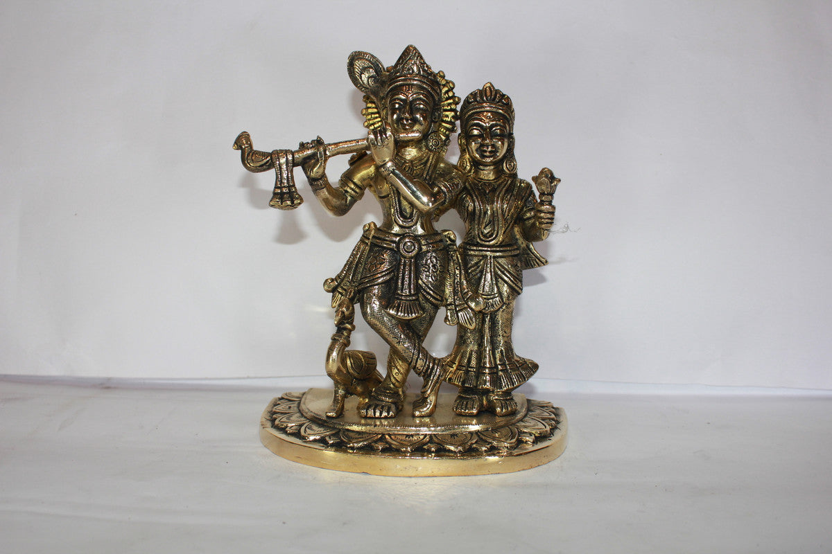 Brass Radha Krishna Idol