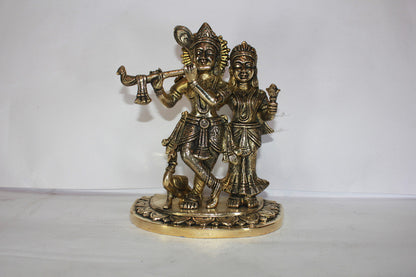 Brass Radha Krishna Idol