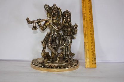 Brass Radha Krishna Idol