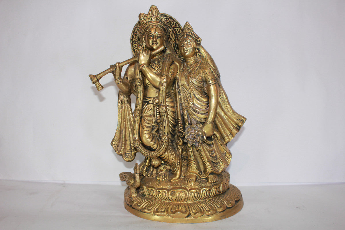 Brass Radha Krishna Idol