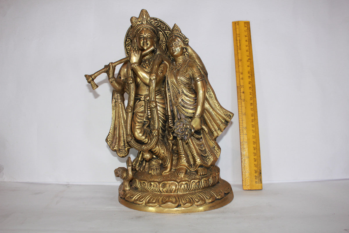 Brass Radha Krishna Idol