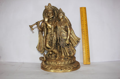 Brass Radha Krishna Idol