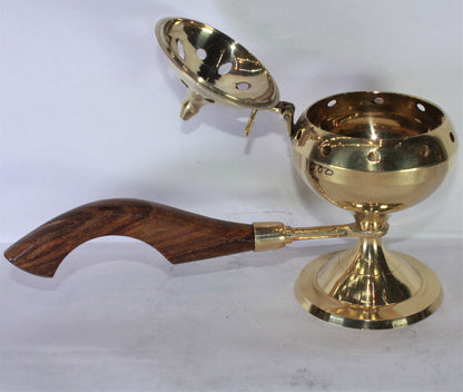 Brass Dhuna Dhoop Dani with Handle