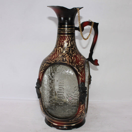 Vintage Brass Old Monk Bottle