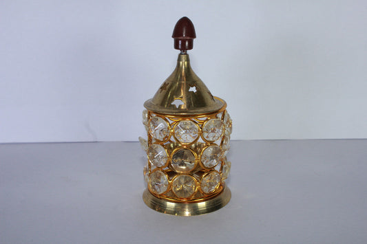 Brass Crystal Akhand Jyoti Diya