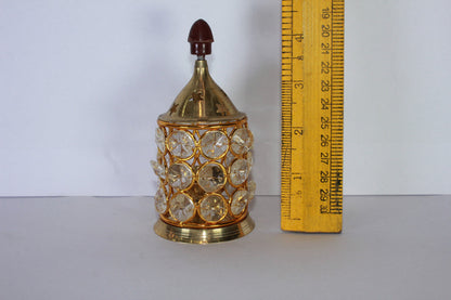 Brass Crystal Akhand Jyoti Diya