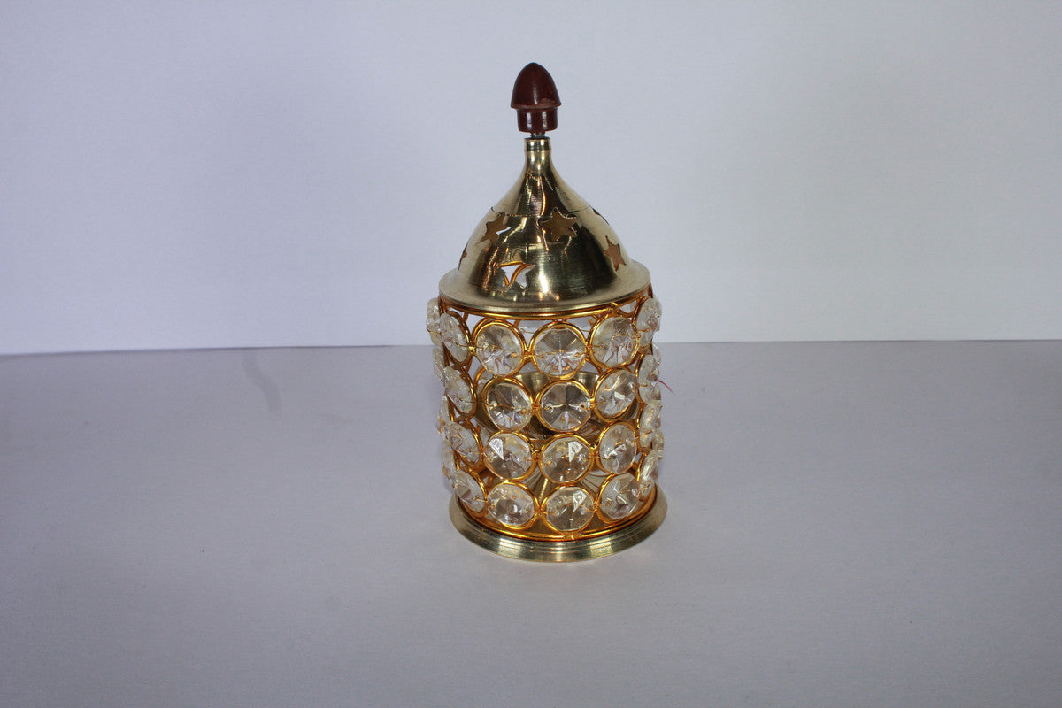 Brass Crystal Akhand Jyoti Diya