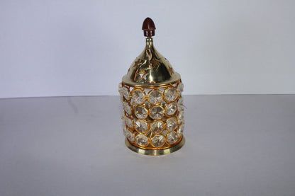 Brass Crystal Akhand Jyoti Diya