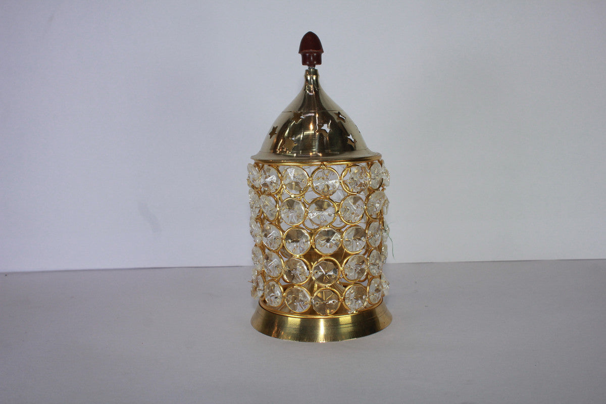 Brass Crystal Akhand Jyoti Diya