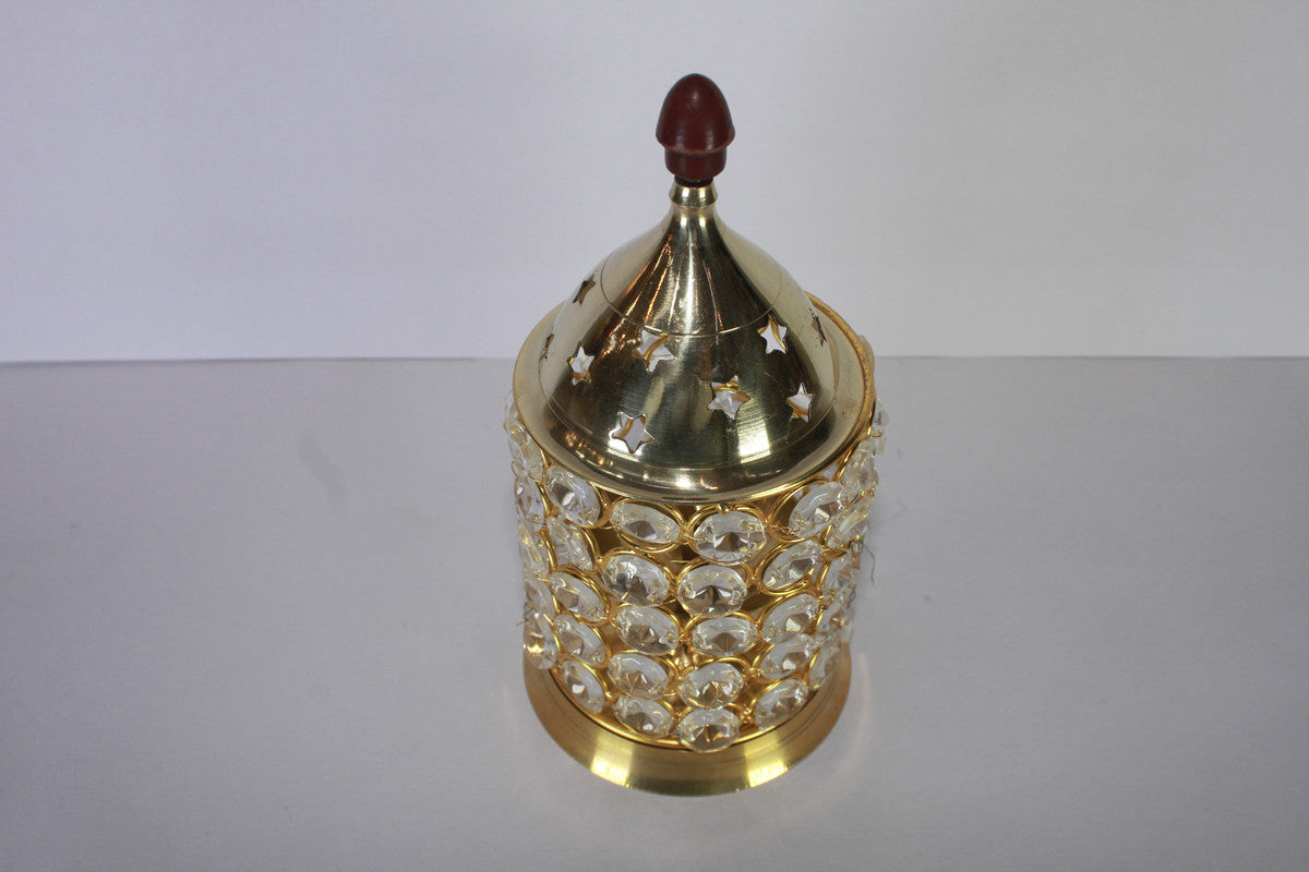 Brass Crystal Akhand Jyoti Diya