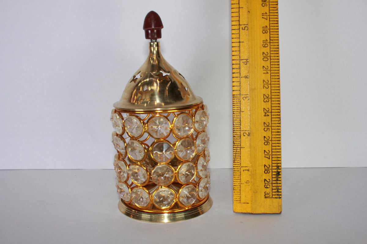 Brass Crystal Akhand Jyoti Diya