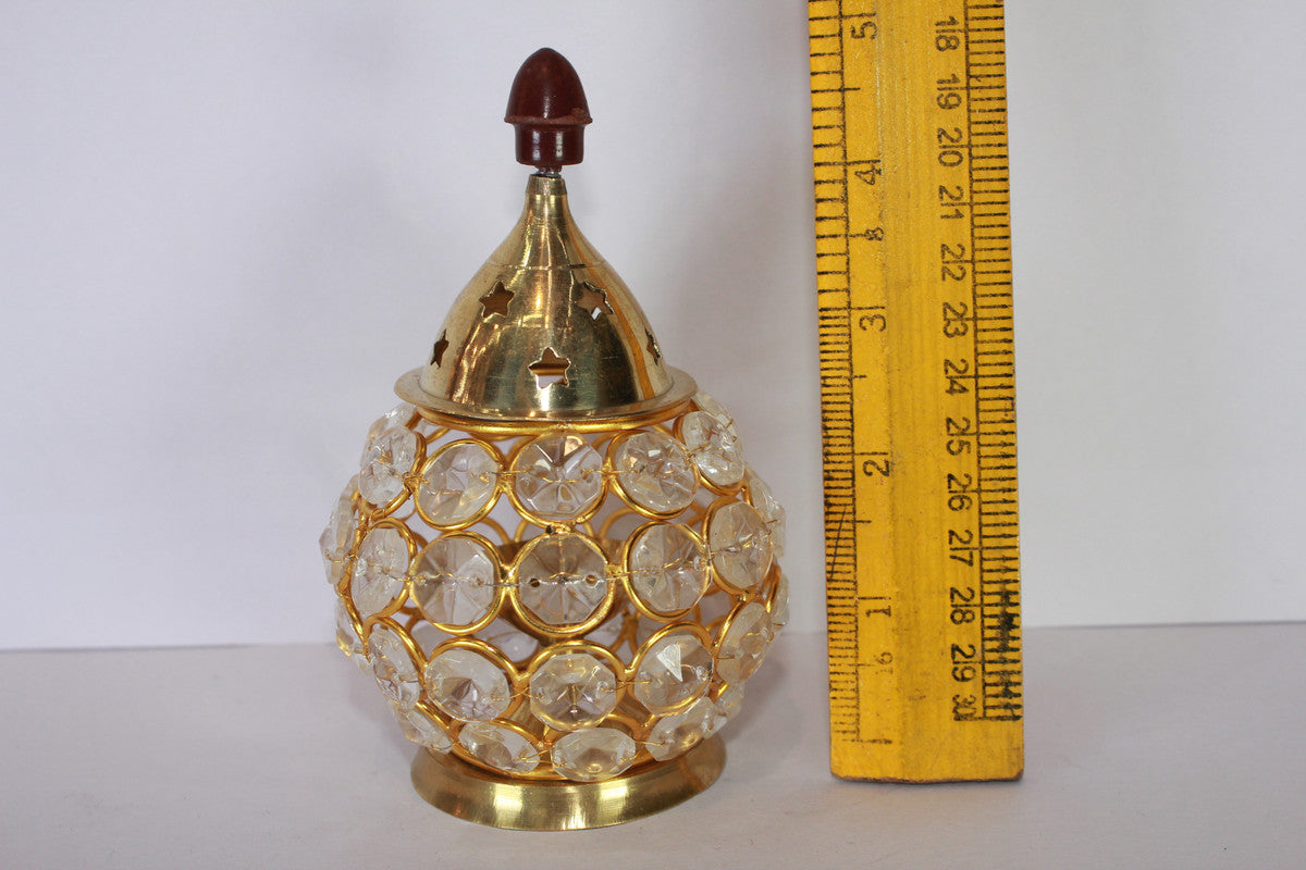 Brass Crystal Akhand Jyoti Diya