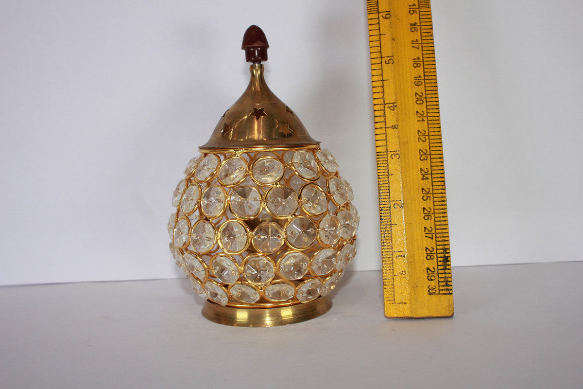 Brass Crystal Akhand Jyoti Diya