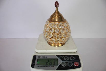 Brass Crystal Akhand Jyoti Diya