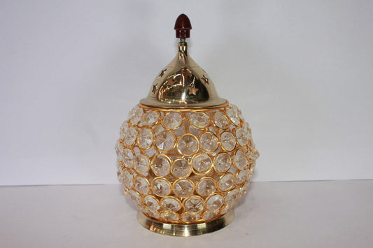 Brass Crystal Akhand Jyoti Diya