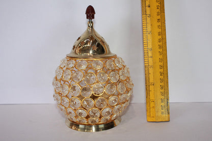 Brass Crystal Akhand Jyoti Diya