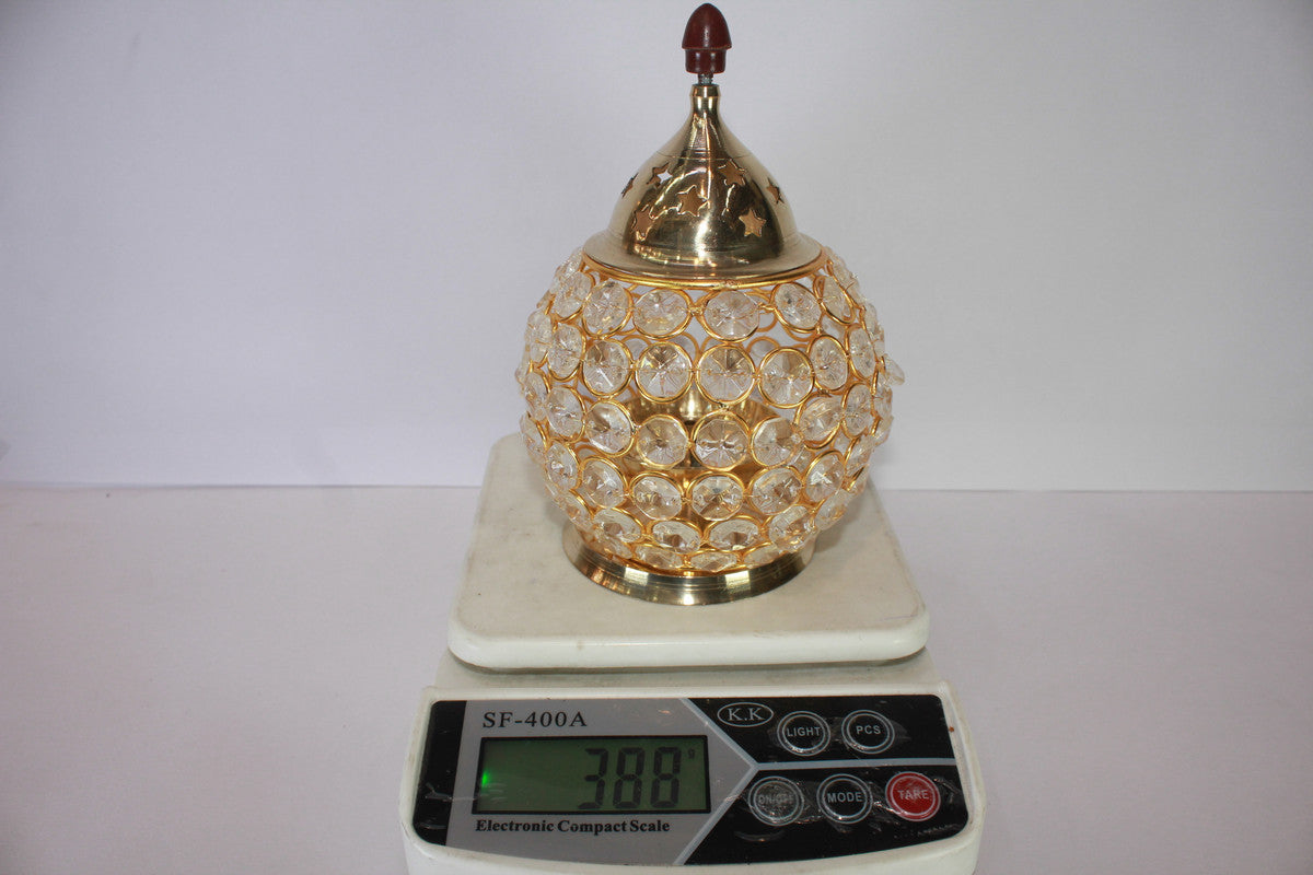 Brass Crystal Akhand Jyoti Diya