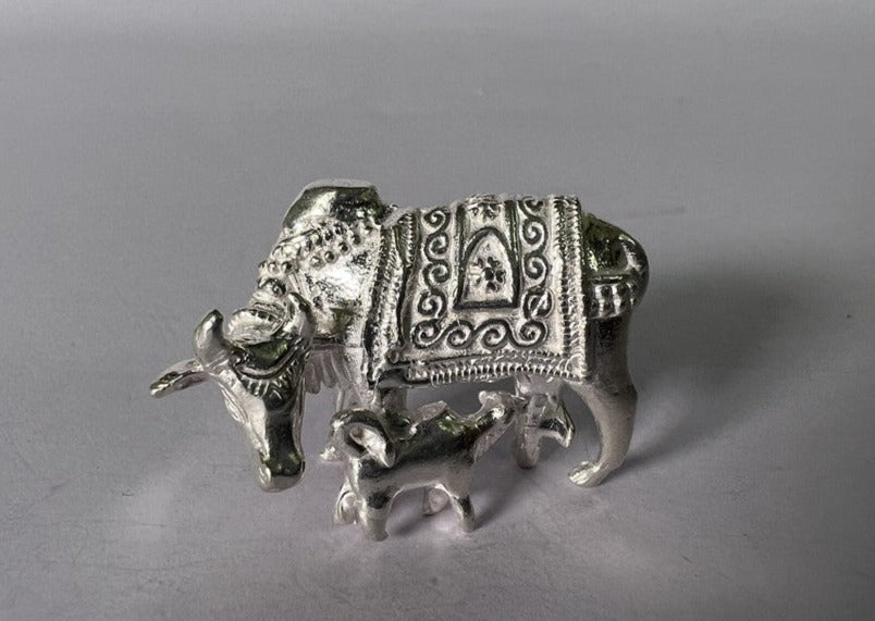 Pure Silver Cow And Calf