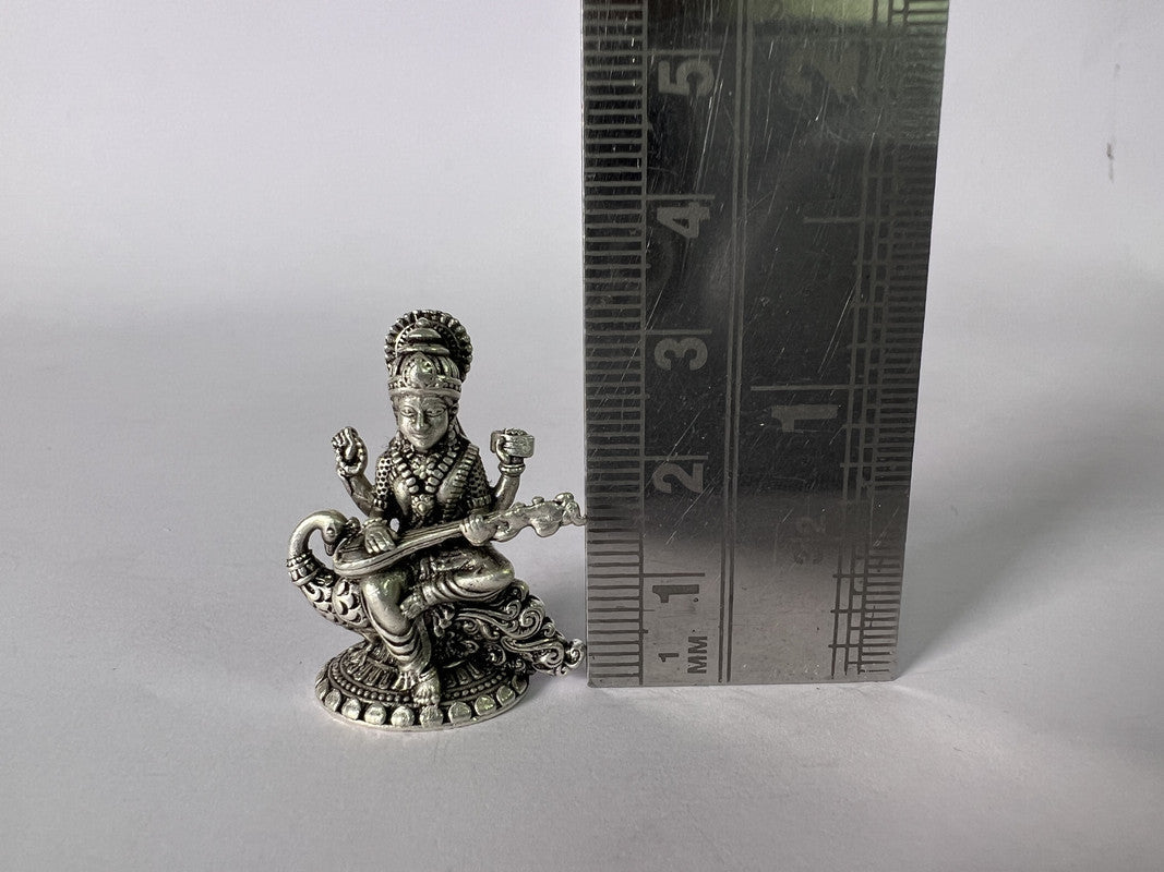 Pure Silver Saraswathi Antique Idol