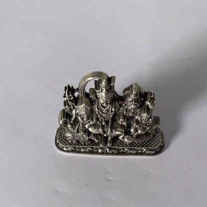 Pure Silver Shivparivar Antique Idol