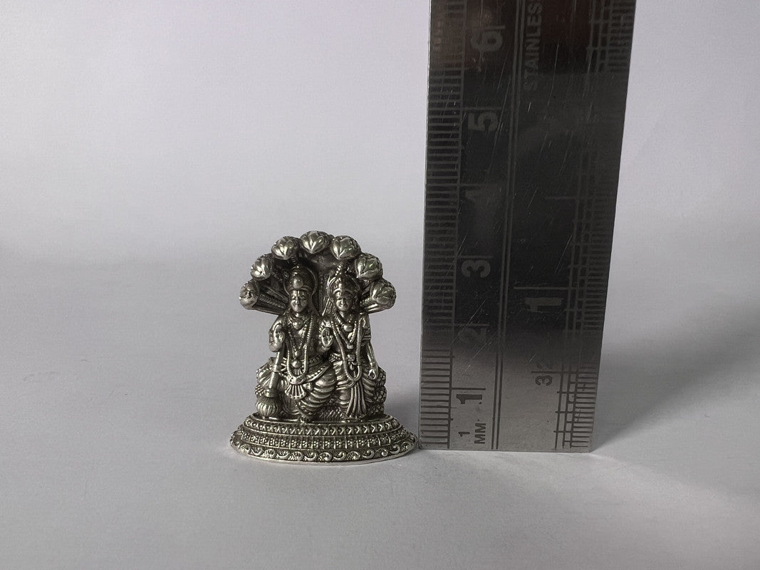 Pure Silver Laxmi Narayana Idol Antique