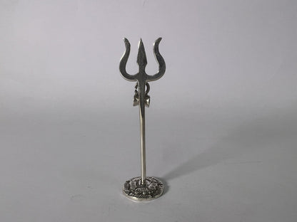 Pure Silver Trishul Antique Idol