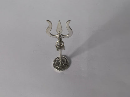 Pure Silver Trishul Antique Idol