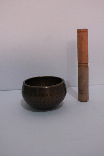 Brass Tibetan Singing Bowl With Stick