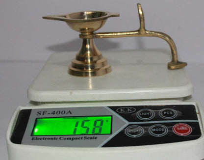 Brass Table Diya Deepak With Handle
