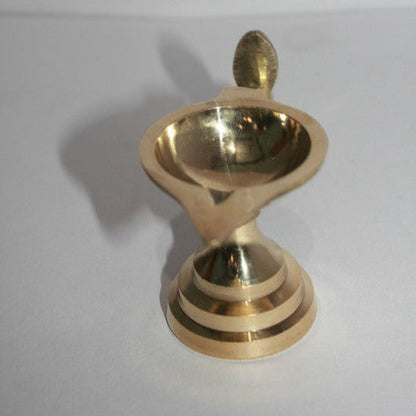 Brass Table Diya Deepak With Handle