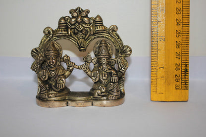 Brass Ganesh & Laxmi Statue