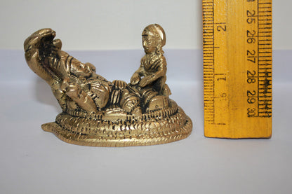 Brass Vishnu Laxmi Ji With Shesnag Statue